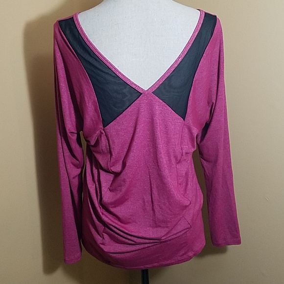 Lucy Take a Pause Long Sleeve Top with Mesh Detail - Picture 3 of 7
